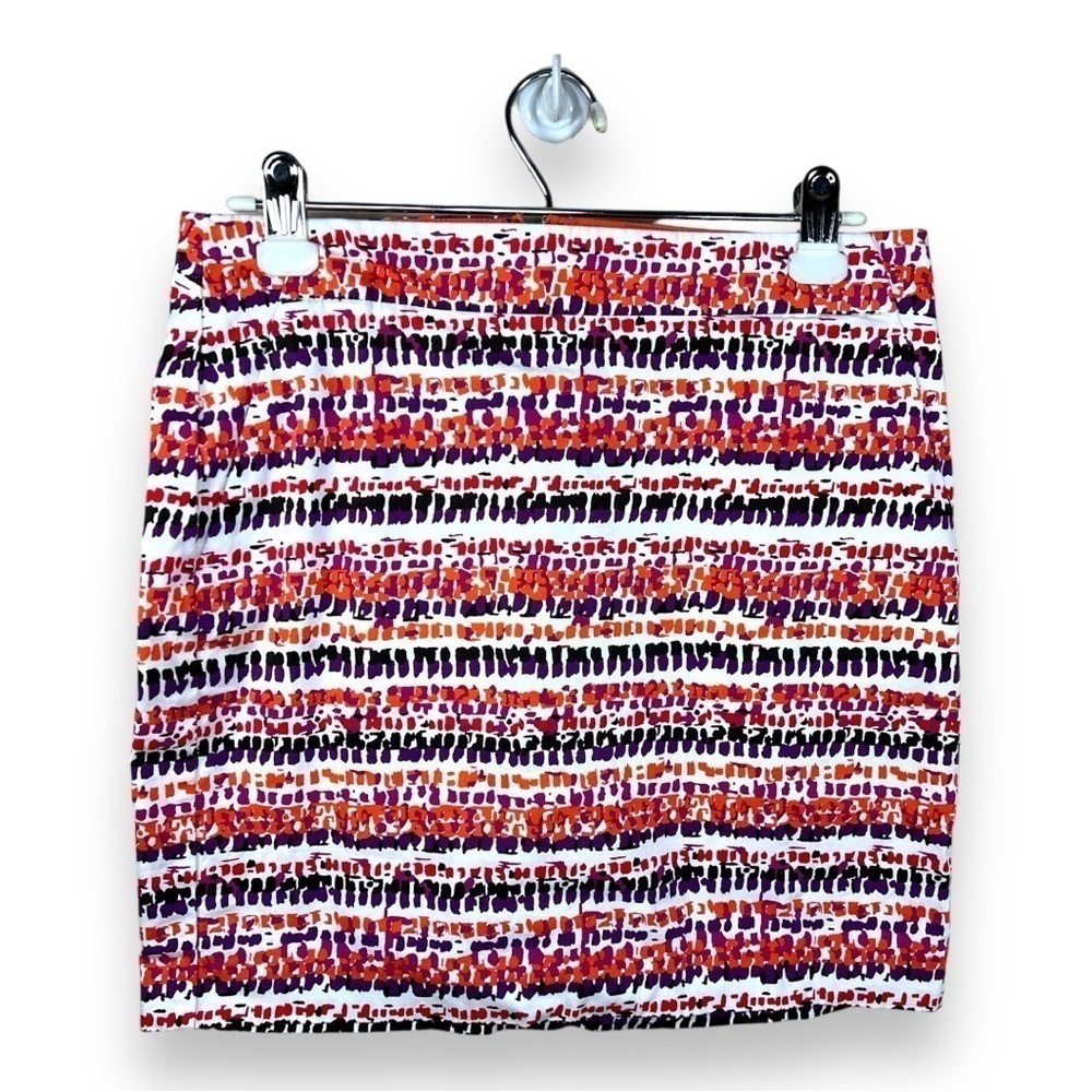 SIZE 6 ANN TAYLOR COLORFUL SKIRT COTTON STRETCH